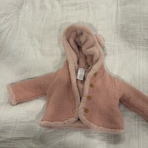 Comfy soft jacket. Button up. Size 6-9 months